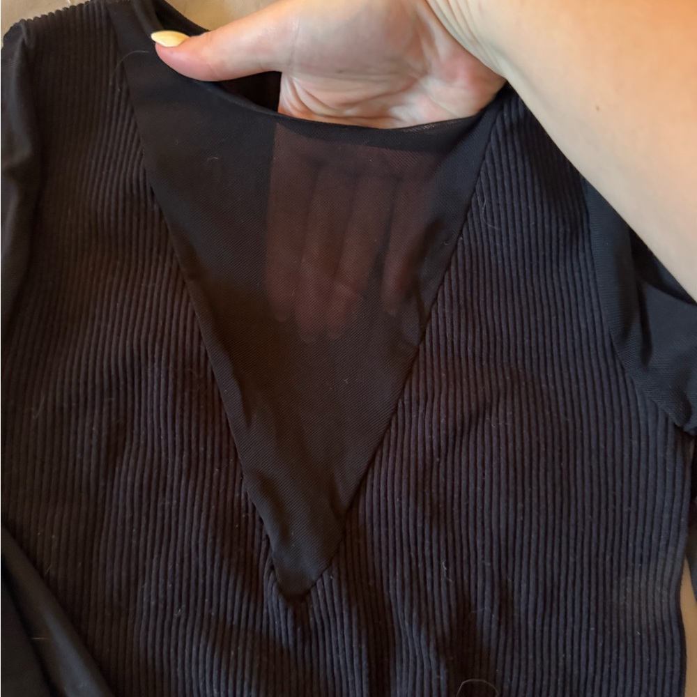mesh triangle front zara long sleeve
